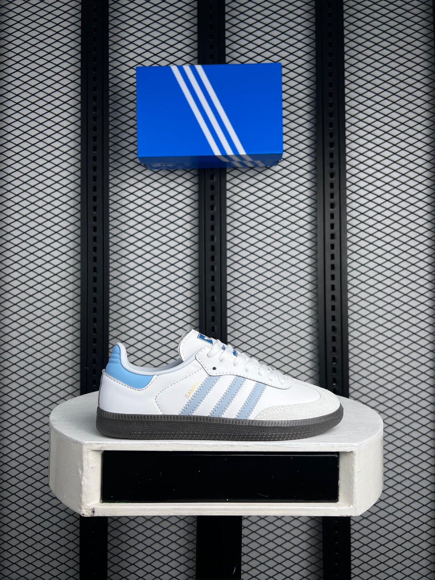 Samba White & Light Blue